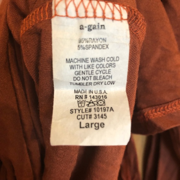 a.gain Women’s L Rust Long-sleeved Top - Picture 4 of 4
